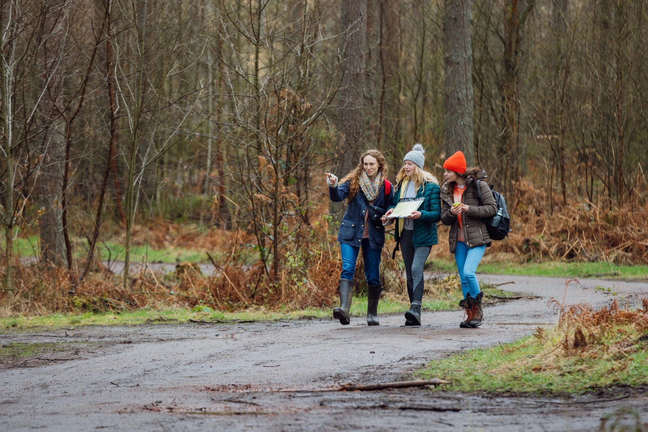 Group exploring the outdoors on a guided trek