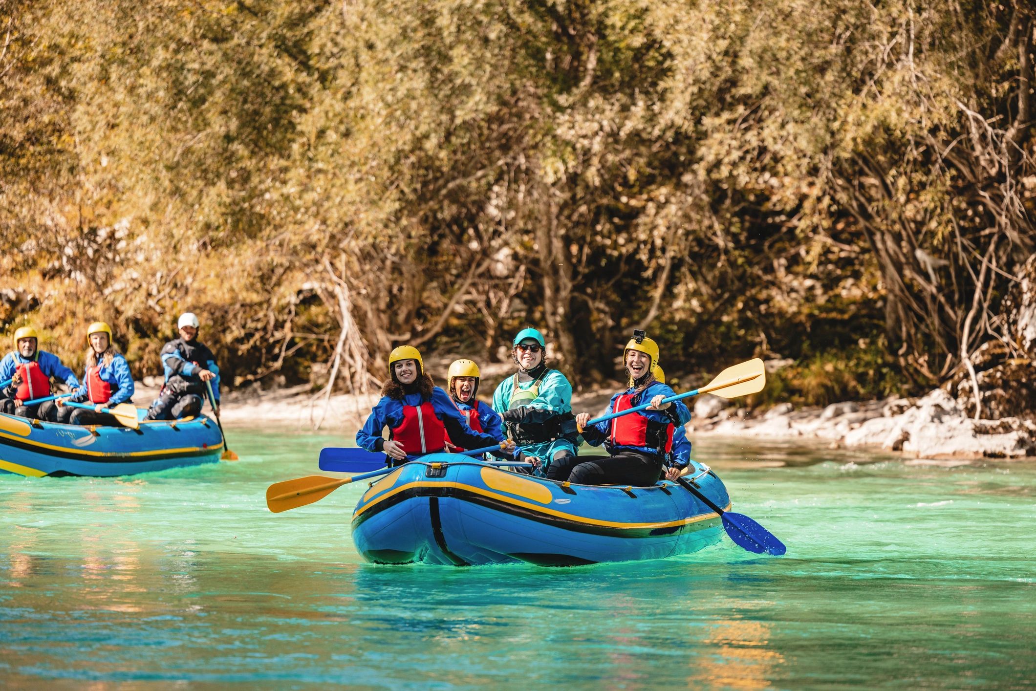 Family group enjoying an outdoor guided adventure