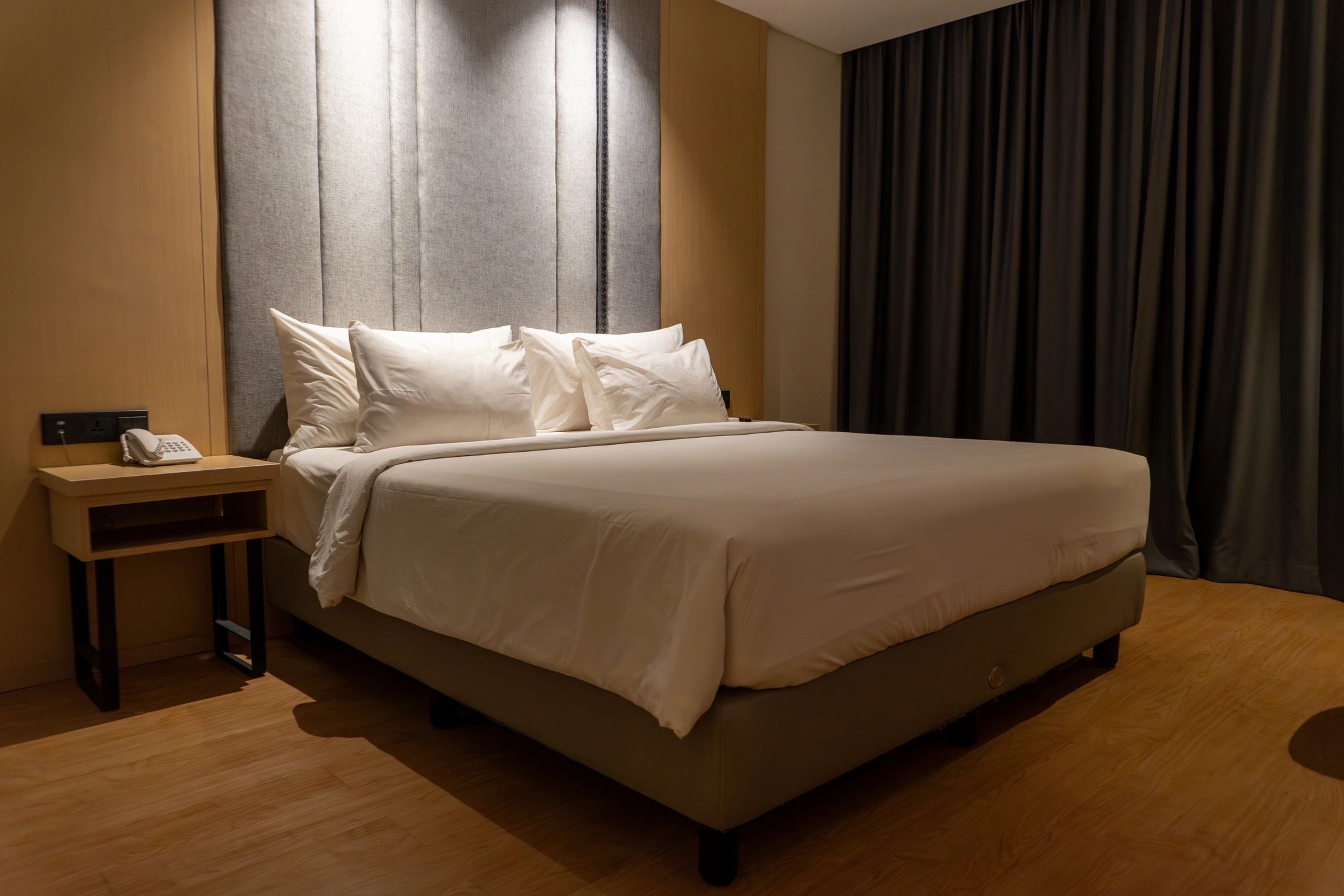 Well-prepared hotel room for overnight stay